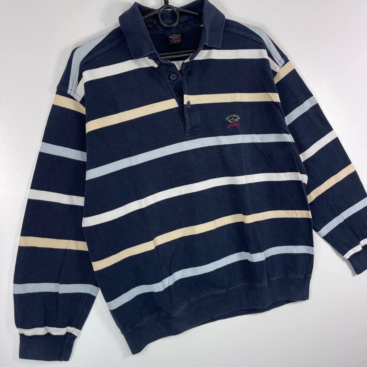 Paul & Shark Paul & Shark Yachting Striped Rugby Polo Shirt Made In Italy Size US M / EU 48-50 / 2 - 4 Thumbnail