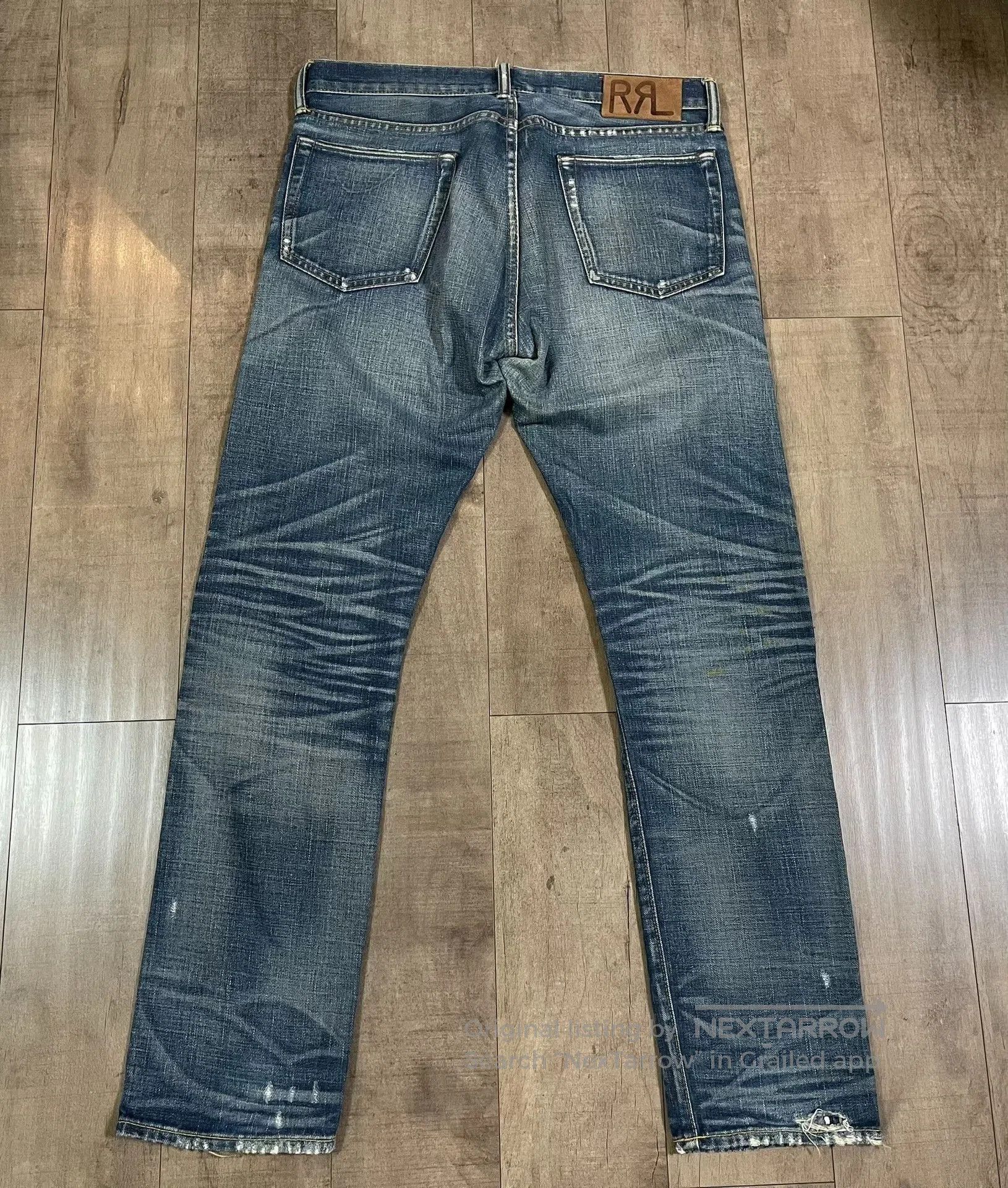 RRL Ralph Lauren RRL Vintage Washed Distressed Denim Jeans. Size US 34 / EU 50 - 7 Thumbnail