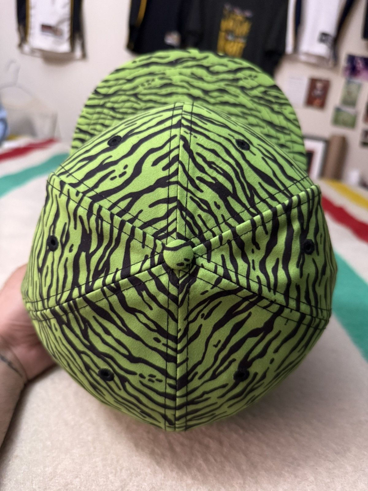 Jeremy Scott 2013 Jeremy Scott New Era Green Tiger Stripe Hat Size 8 Size ONE SIZE - 10 Thumbnail