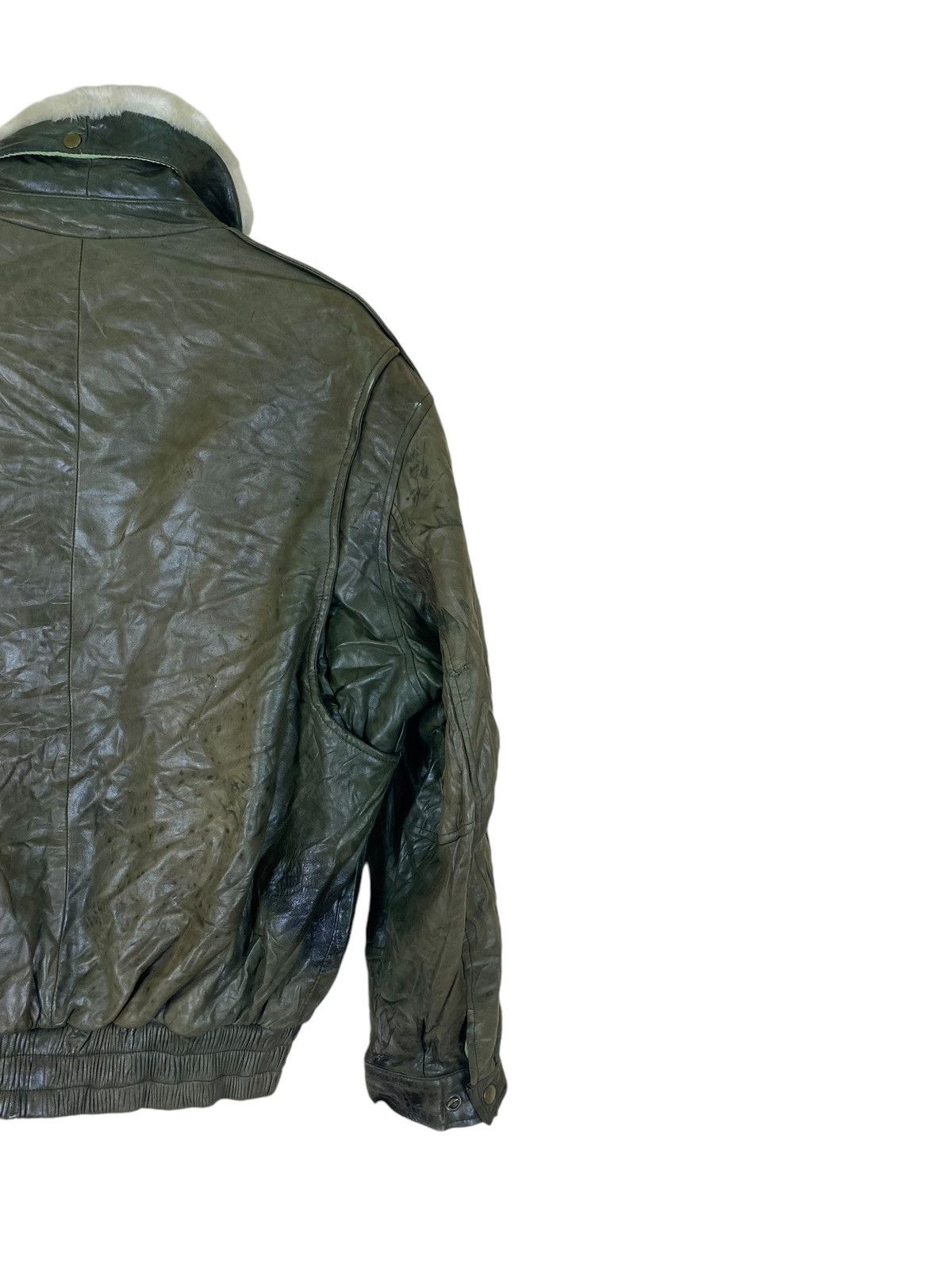 Vintage Leather The Jet Age Attached Fur Collar Flight Jacket Size US M / EU 48-50 / 2 - 16 Thumbnail