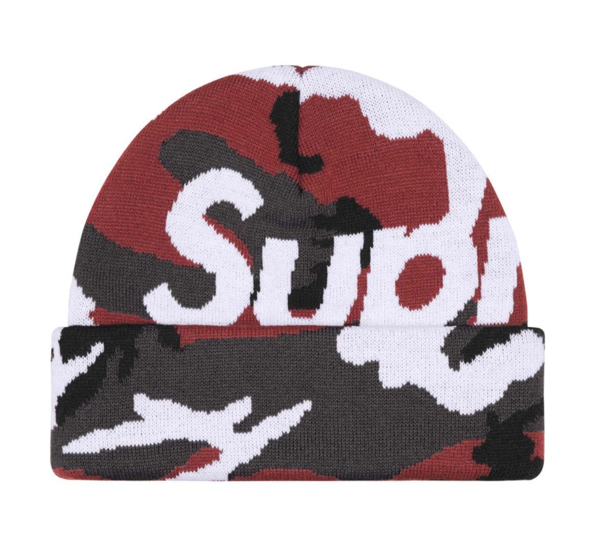 Supreme Supreme big logo beanie black F/W25 week 18 | Grailed