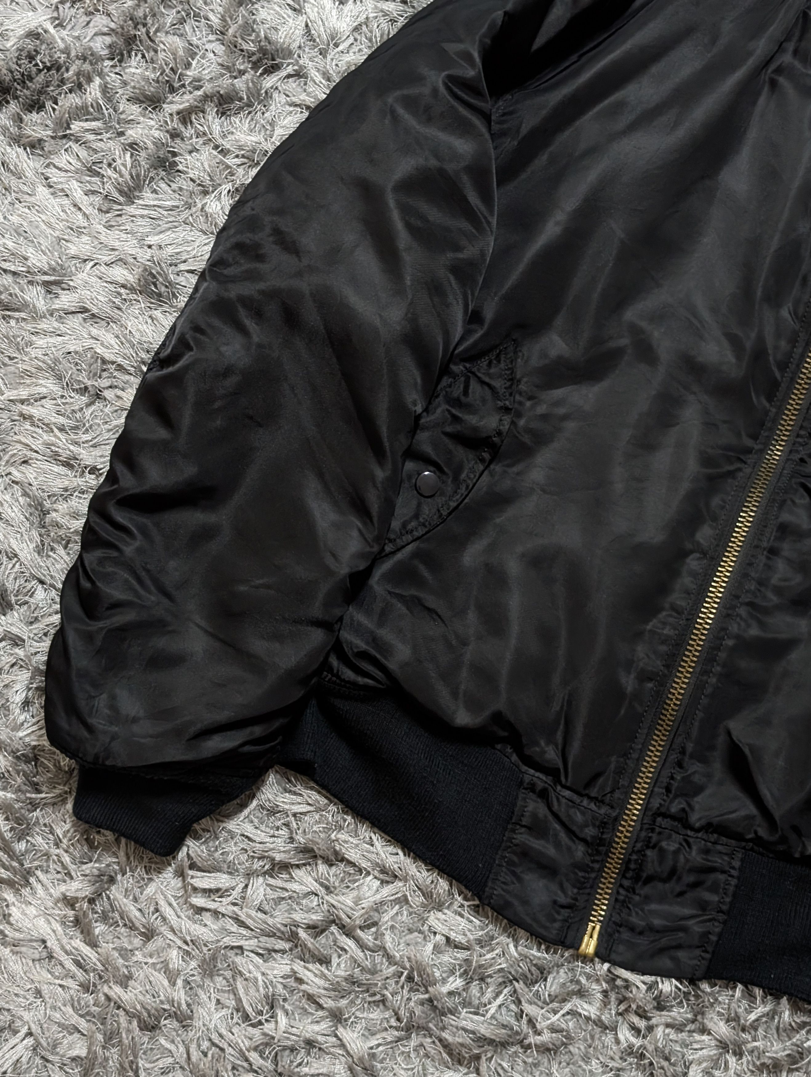 Vintage Vintage Surplas Black MA-1 Bomber Jacket JJJ Flight Jacket Size US M / EU 48-50 / 2 - 5 Thumbnail