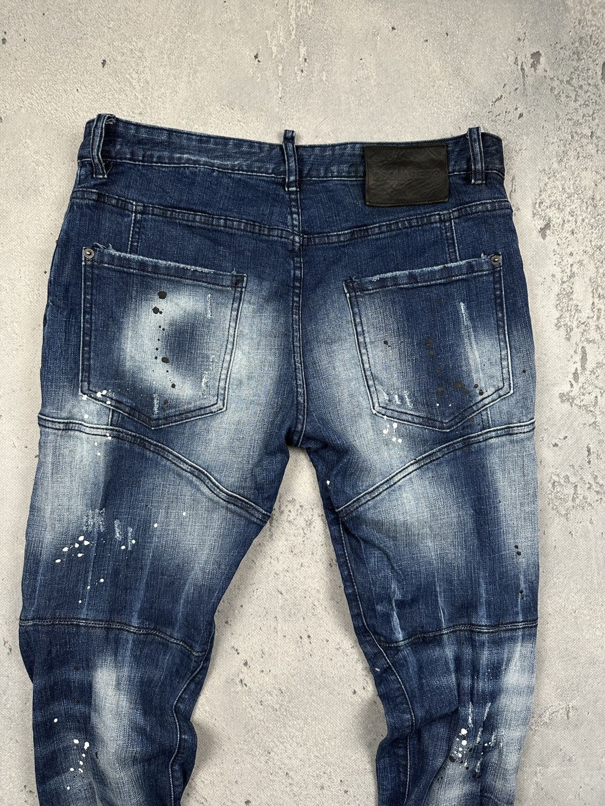 Dsquared2 Dsquared2 Distressed Vintage Wash Biker Jeans Splatter Rare Size US 34 / EU 50 - 6 Thumbnail