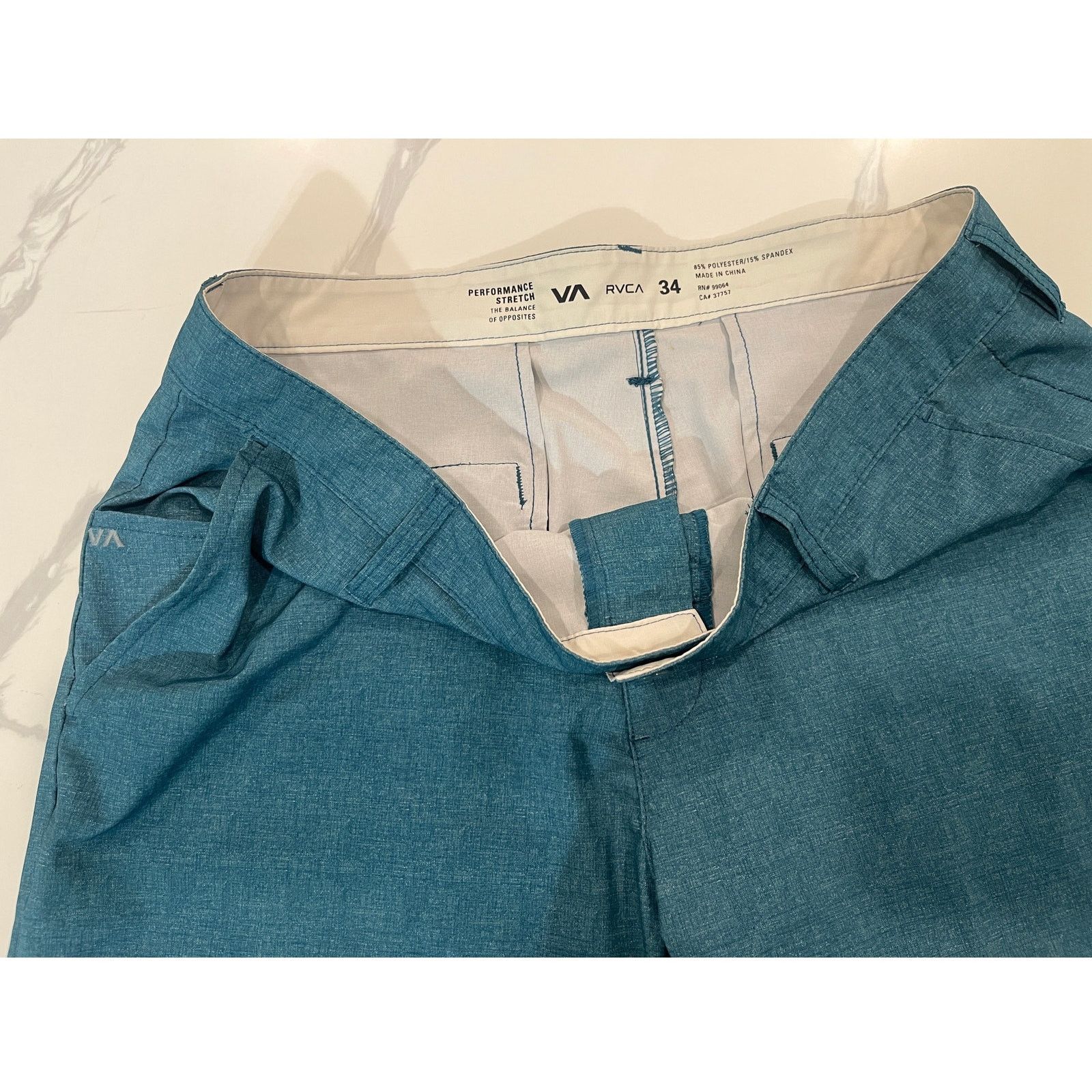 RVCA RVCA Men's Blue Stretch Swim Trunks – Size 34 Size US 34 / EU 50 - 3 Thumbnail