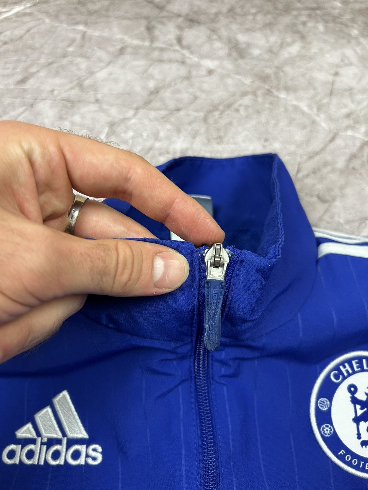 Adidas Adidas FC Chelsea Vintage Nylon Soccer Track Jacket Y2K Size US S / EU 44-46 / 1 - 5 Thumbnail