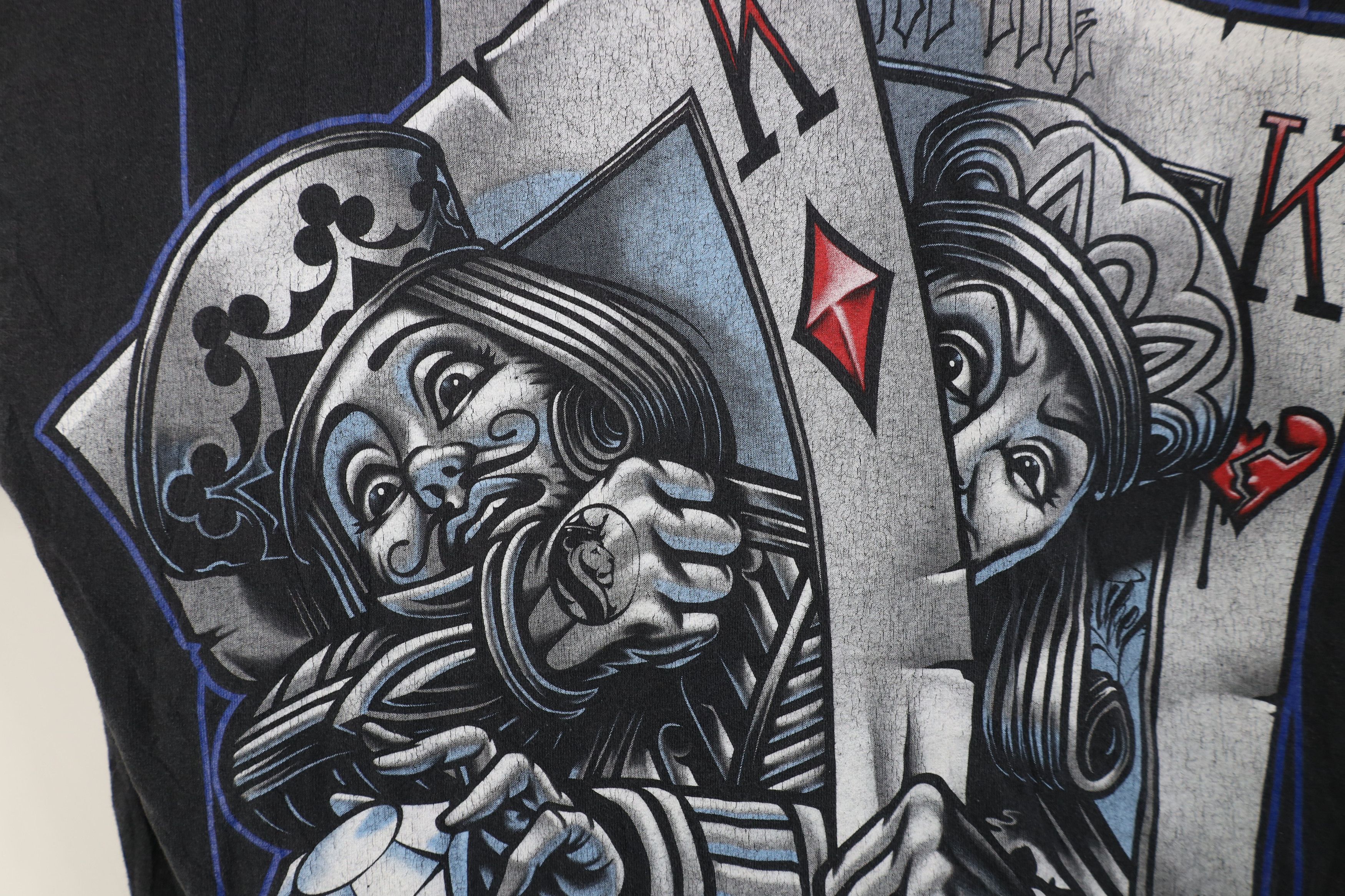 Vintage Vintage Y2K Streetwear Hustle Poker Cards Diamond T-Shirt Size US L / EU 52-54 / 3 - 7 Thumbnail