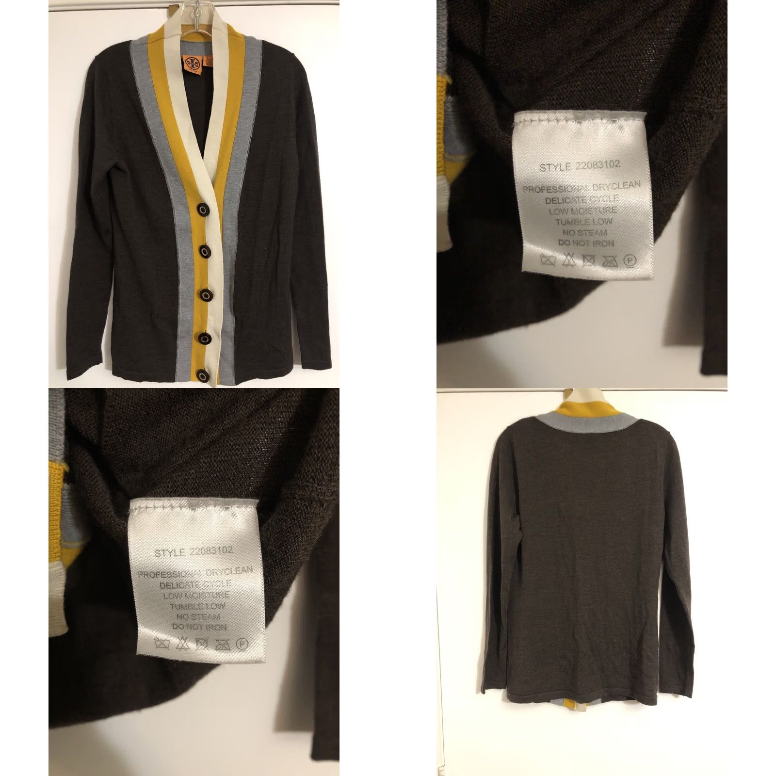 Tory Burch Tory Burch Womens Knit Sweater Button Cardigan Wool Size Medium - Brown Size M / US 6-8 / IT 42-44 - 8 Thumbnail