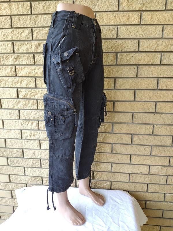 Japanese Brand Black Cargo Pants sz S Size 27" / US 4 / IT 40 - 3 Thumbnail