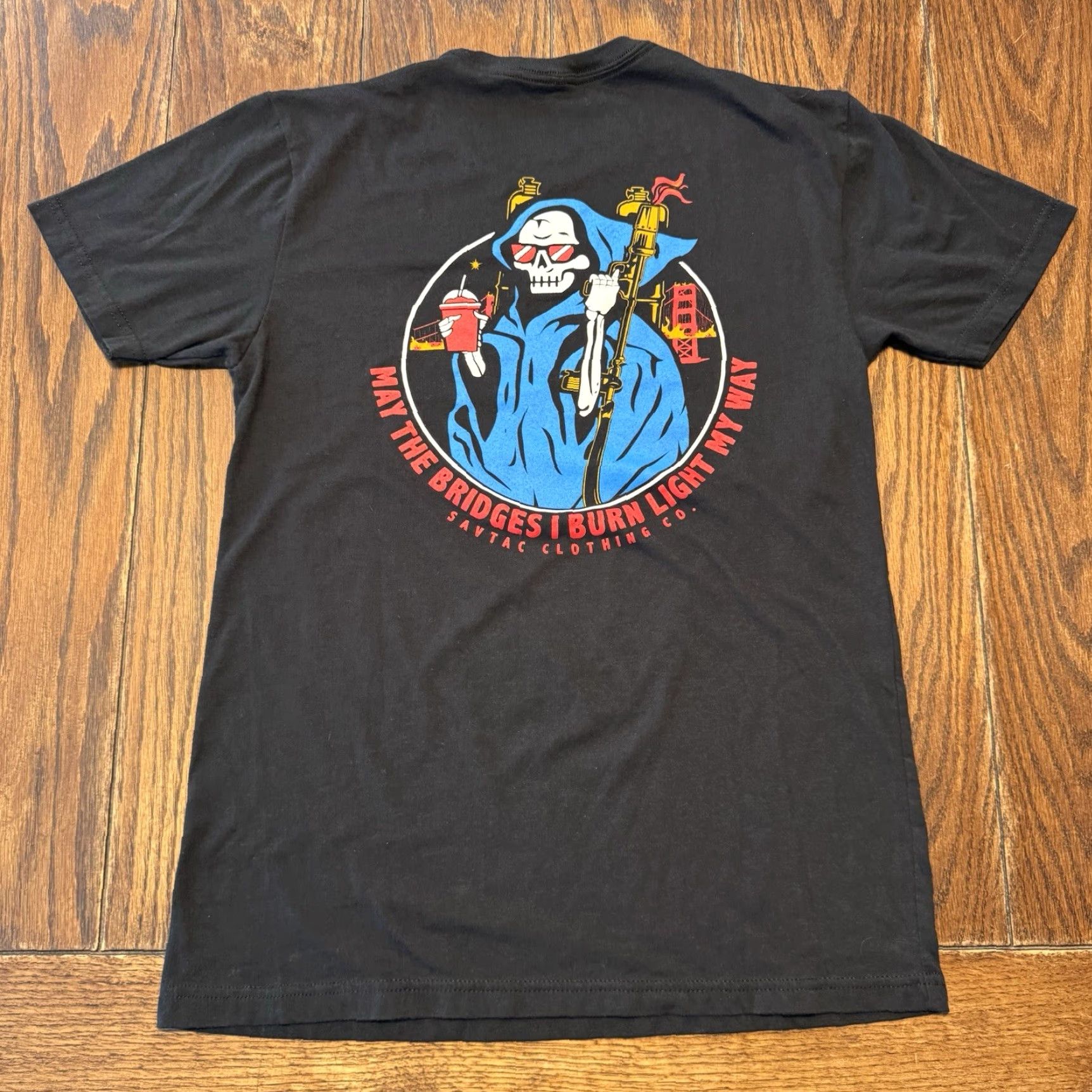 CO Savage Tacticians Clothing Co T Shirt Men’s Small Black May The Bridges I Burn Size US S / EU 44-46 / 1 - 2 Thumbnail