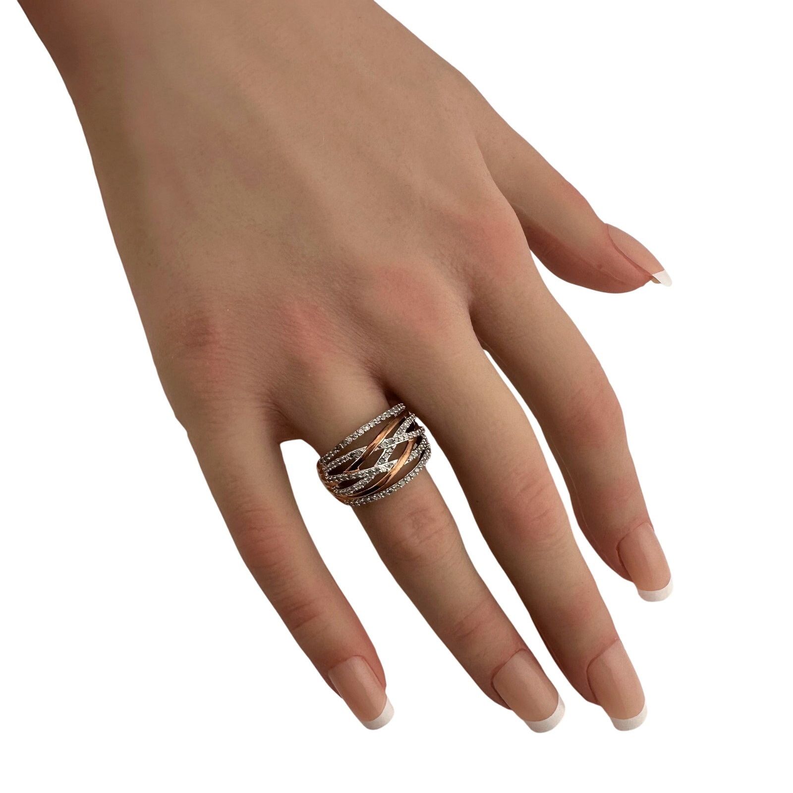 Other 1/2 Carat Natural Diamond Braided Woven Paths Ring Size 7 Size ONE SIZE - 2 Thumbnail