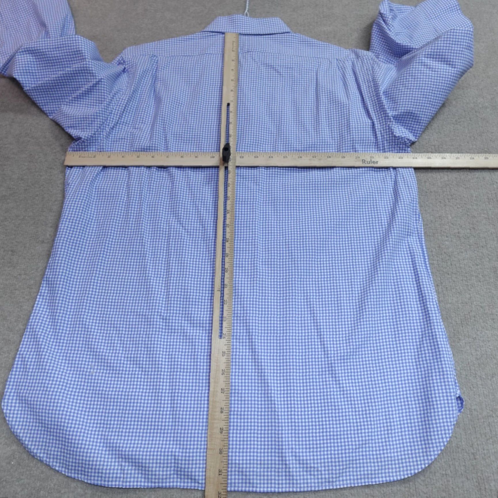 Polo Ralph Lauren Polo Ralph Lauren Shirt XL Blue Gingham Cotton Spread Collar Button-Up Shirt Mens Regular Size XL Size US XL / EU 56 / 4 - 4 Thumbnail