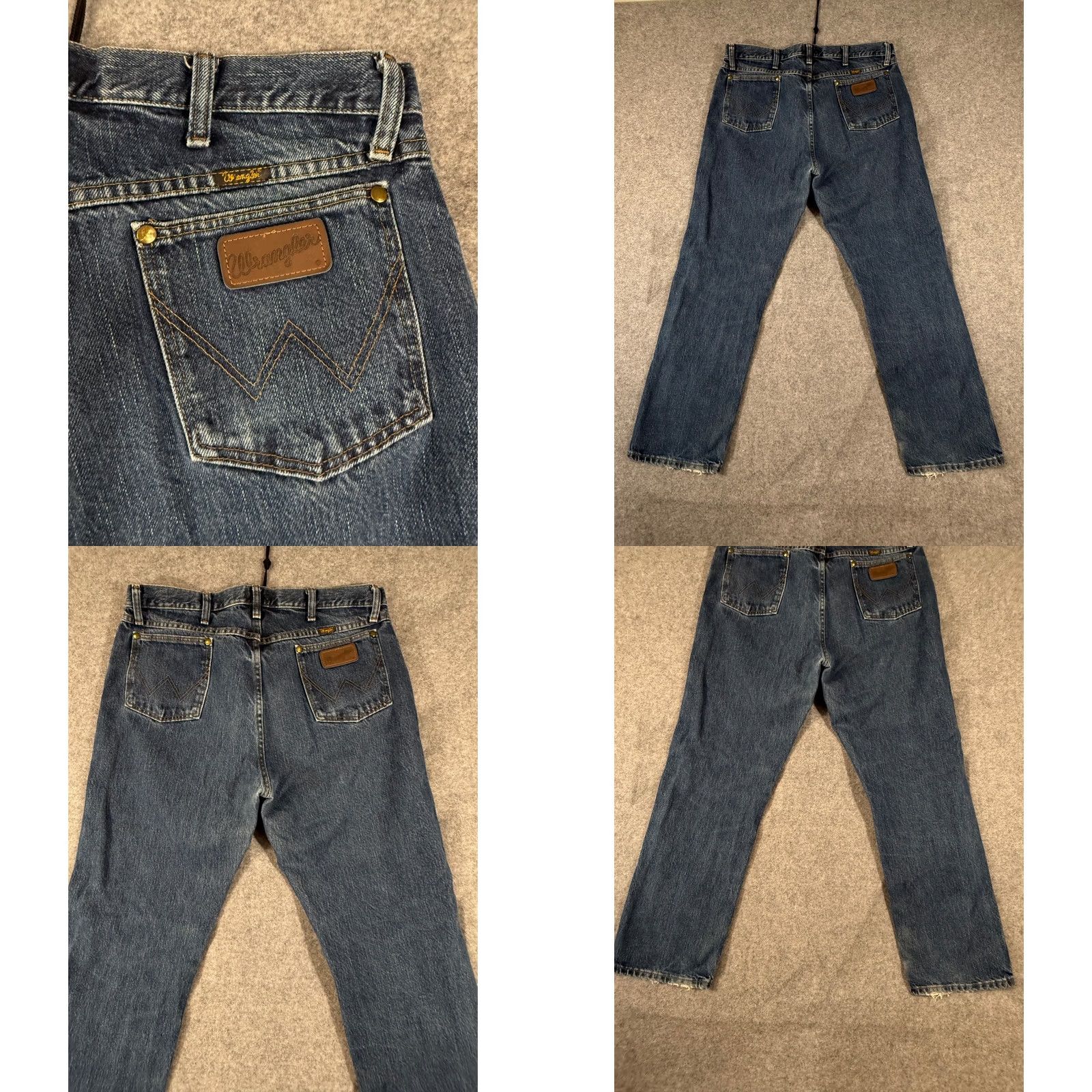 Wrangler Wrangler Jeans Mens 36x30 Blue Denim Regular Fit Straight Leg Cowboy Cut 47MWZWD Jeans Size US 36 / EU 52 - 8 Thumbnail
