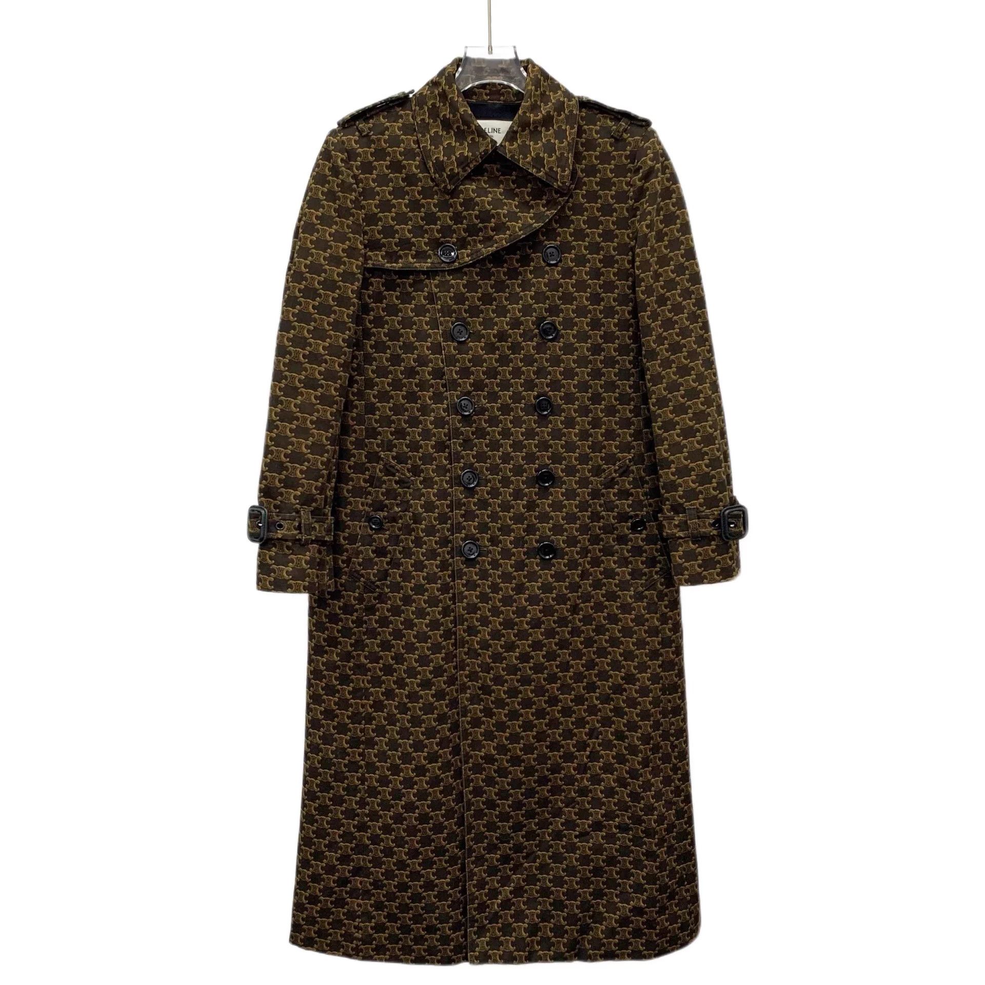 Celine KW0961 Celine Brown Monogram Trench Coat Size XS / US 0-2 / IT 36-38 - 1 Thumbnail