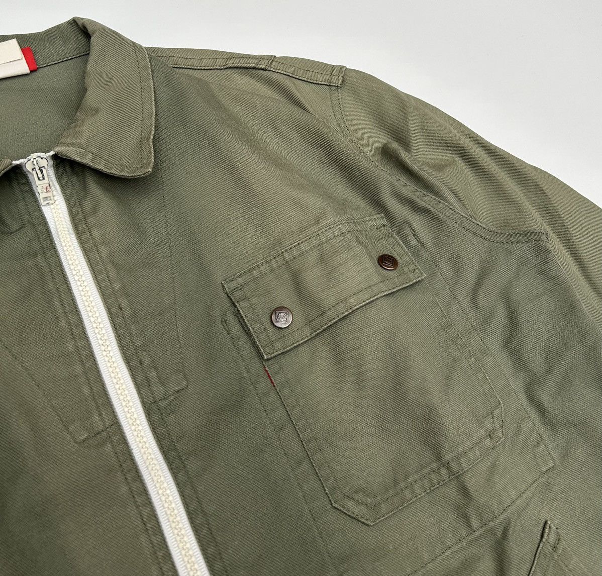 Japanese Brand × Vintage Vintage Adolphe Lafont Work Olive Zip Jacket Size US M / EU 48-50 / 2 - 10 Thumbnail