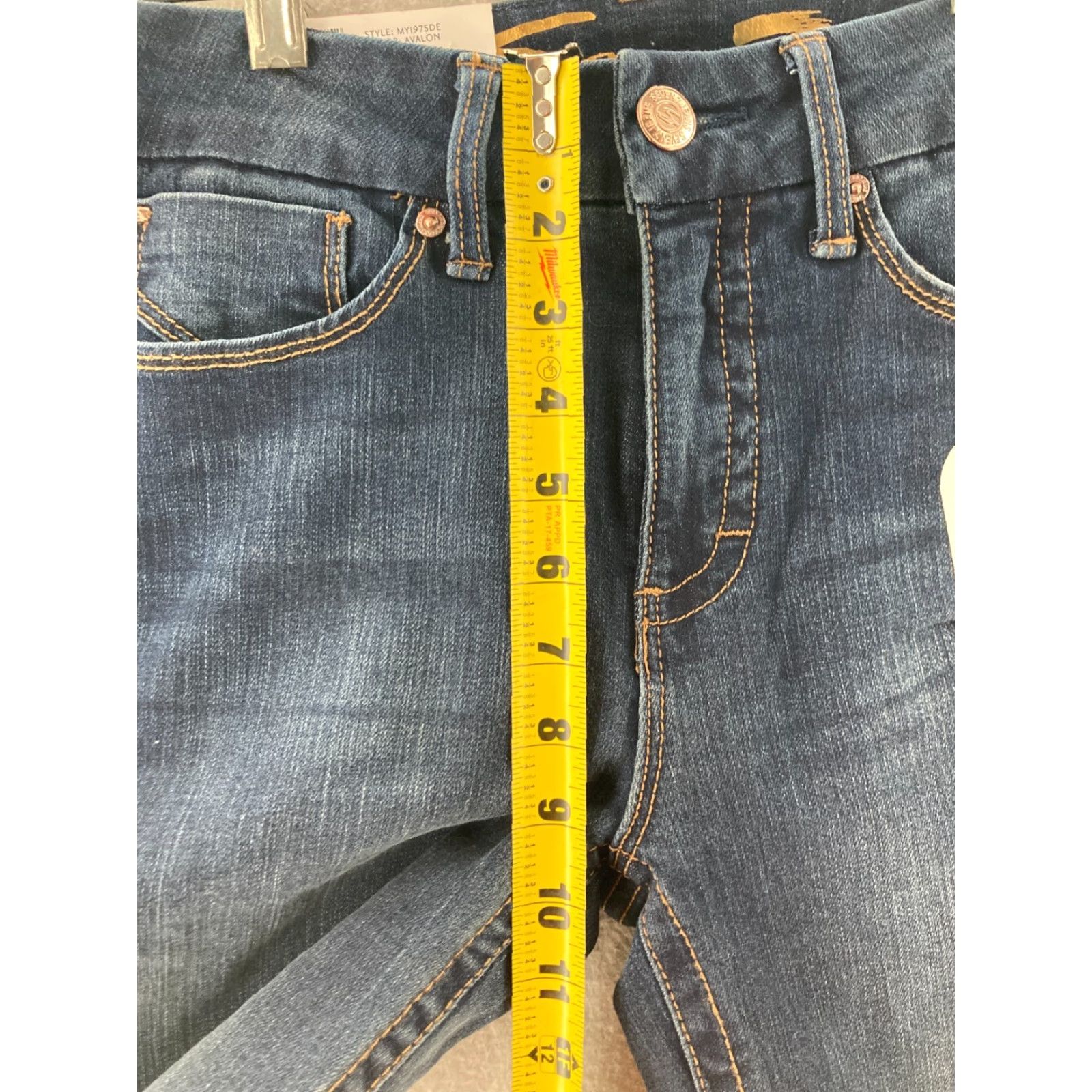 Vintage Seven7 Jeans Womens Slimming Mid Rise 6 Blue Denim 5-Pocket Jeans Mens? (Stop) Size 28" / US 6 / IT 42 - 4 Thumbnail