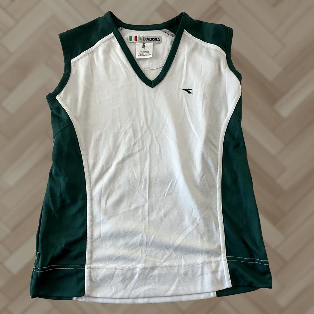 Diadora Diadora Athletic Tank Women's S Green White Tank Top Athletic Diadora Women XS S? Size S / US 4 / IT 40 - 1 Thumbnail