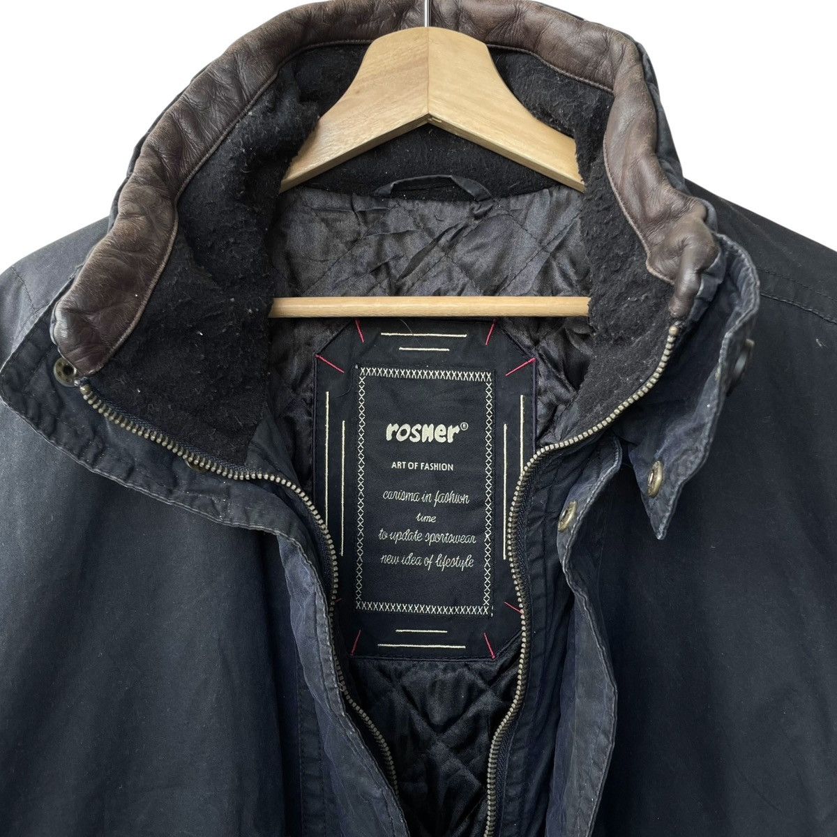 Vintage Rosner Germany Wax Coated Vintage 1980s Bomber Jacket Size US XL / EU 56 / 4 - 6 Thumbnail