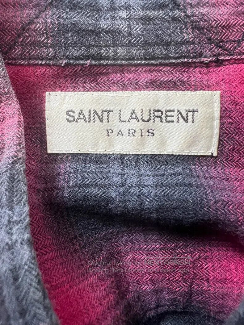 Saint Laurent Paris Saint Laurent Paris Black and Red Plaid Shirt Size US XS / EU 42 / 0 - 5 Thumbnail