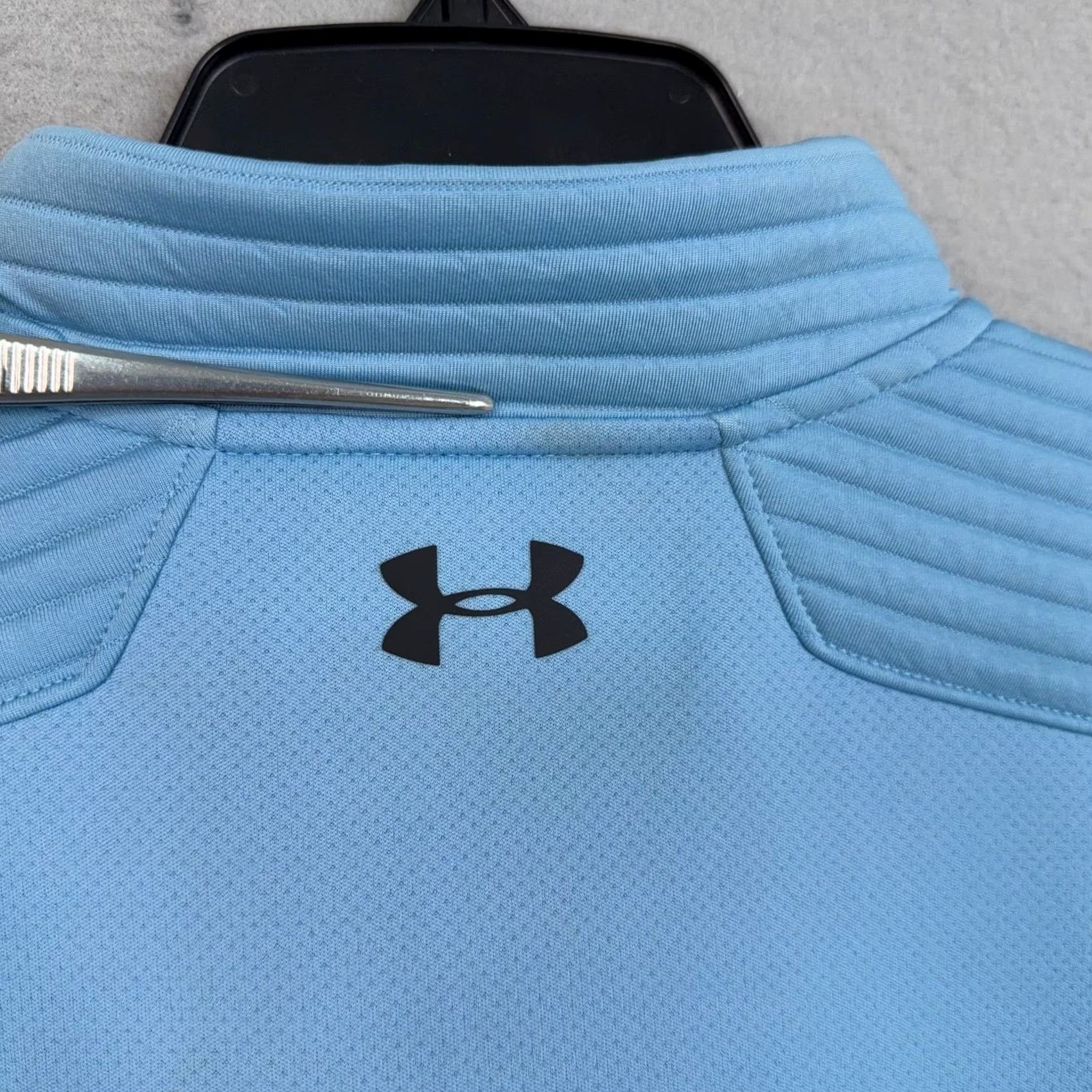 Under Armour Under Armour Pullover Mens Medium Blue ColdGear Golf 1/4 Zip Mock Neck Top Size US M / EU 48-50 / 2 - 7 Thumbnail