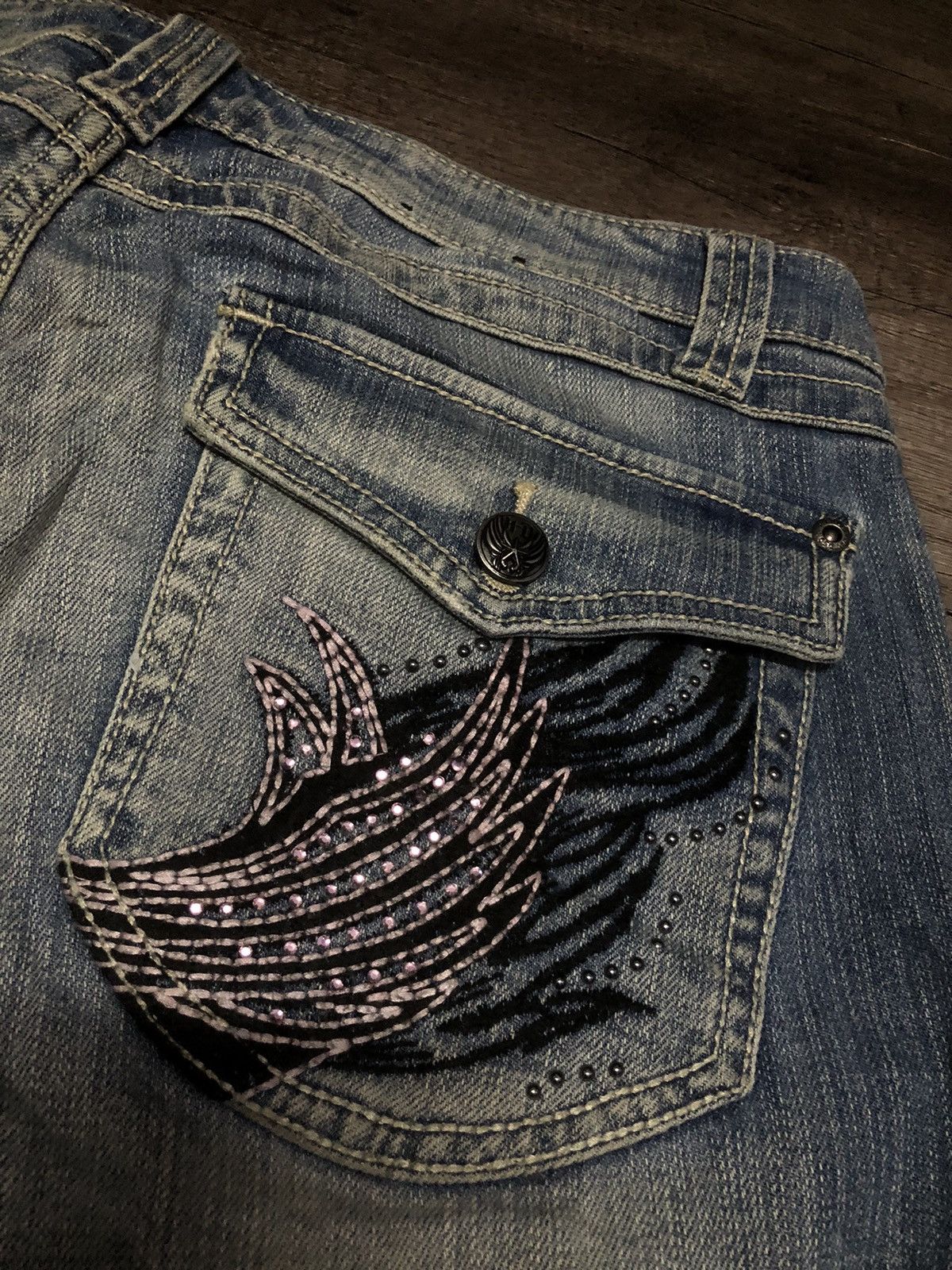 Harley Davidson × Vintage HARLEY DAVIDSON DENIM JEANS Size 32" / US 10 / IT 46 - 7 Thumbnail