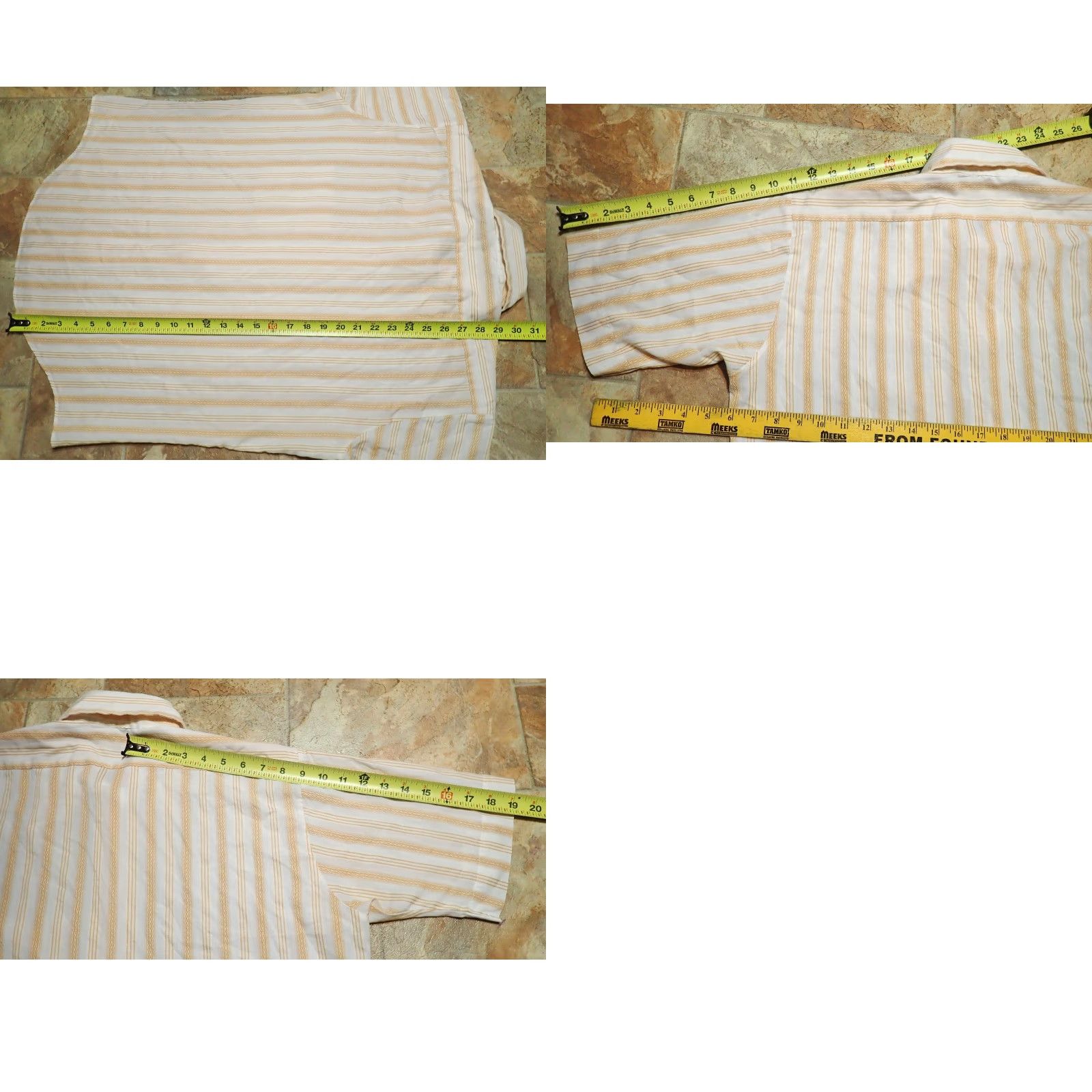 Vintage VINTAGE Manhattan Shirt Mens L Brown Abstract Stripe Disco Rockabilly MCM 60's 70's Button-Front Short Sleeve Size US L / EU 52-54 / 3 - 9 Thumbnail