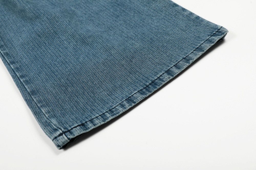 Jean Men's high street washed distressed punk wide-leg jeans Size US 32 / EU 48 - 6 Thumbnail