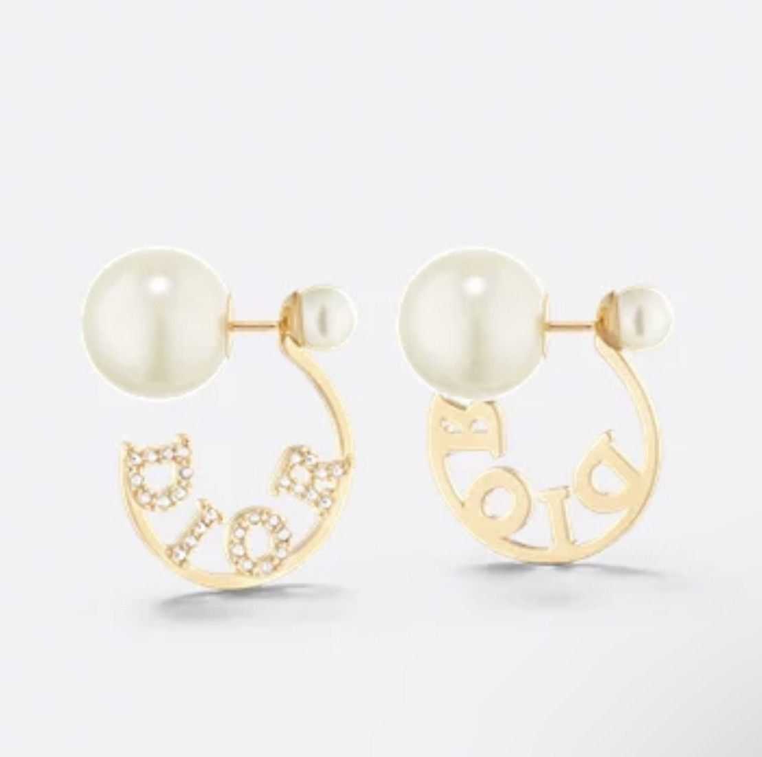 Dior Dior Tribales Earrings Gold-Finish Metal White Resin Pearl Size ONE SIZE - 2 Thumbnail