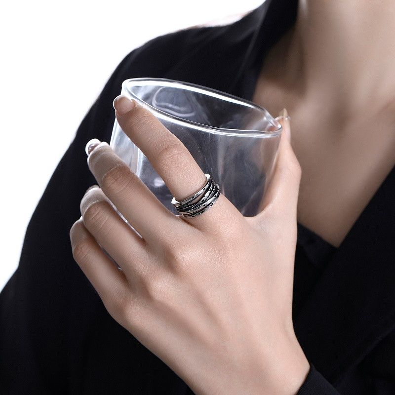 Jewelry Retro Jewelry Rings Open Size Chrome Ring (Size 7-13) Size ONE SIZE - 1 Thumbnail