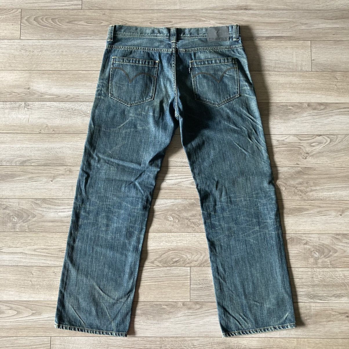 y2k Silvertab levi’s loose baggy jeans honey comb fade