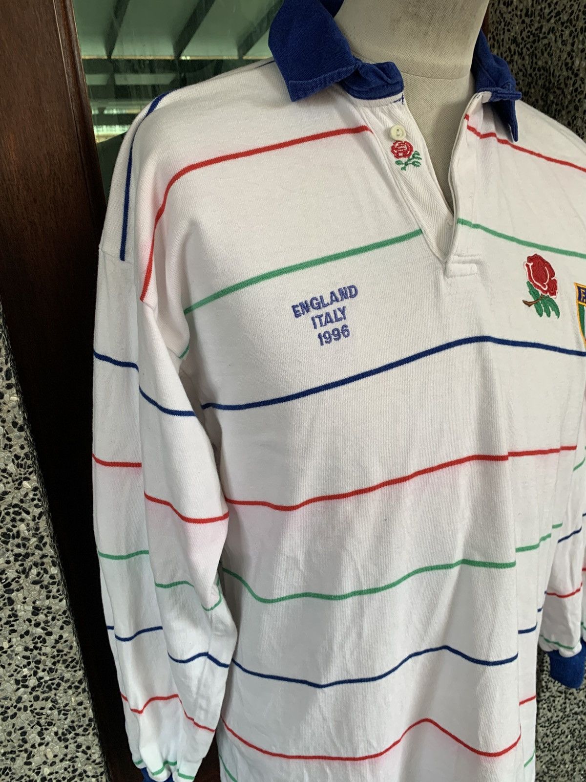 Vintage Vintage England v Italy Twickenham Rugby 1996 Shirt Size US M / EU 48-50 / 2 - 3 Thumbnail