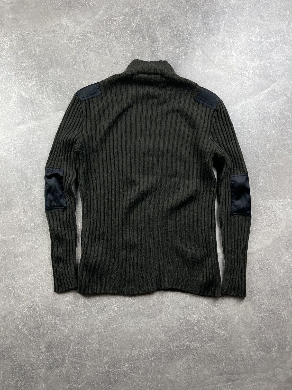 Jean Charles De Castelbajac × Vintage J.C. De Castelbajac Khaki Zip Avant Garde Military Sweater Size US S / EU 44-46 / 1 - 7 Thumbnail