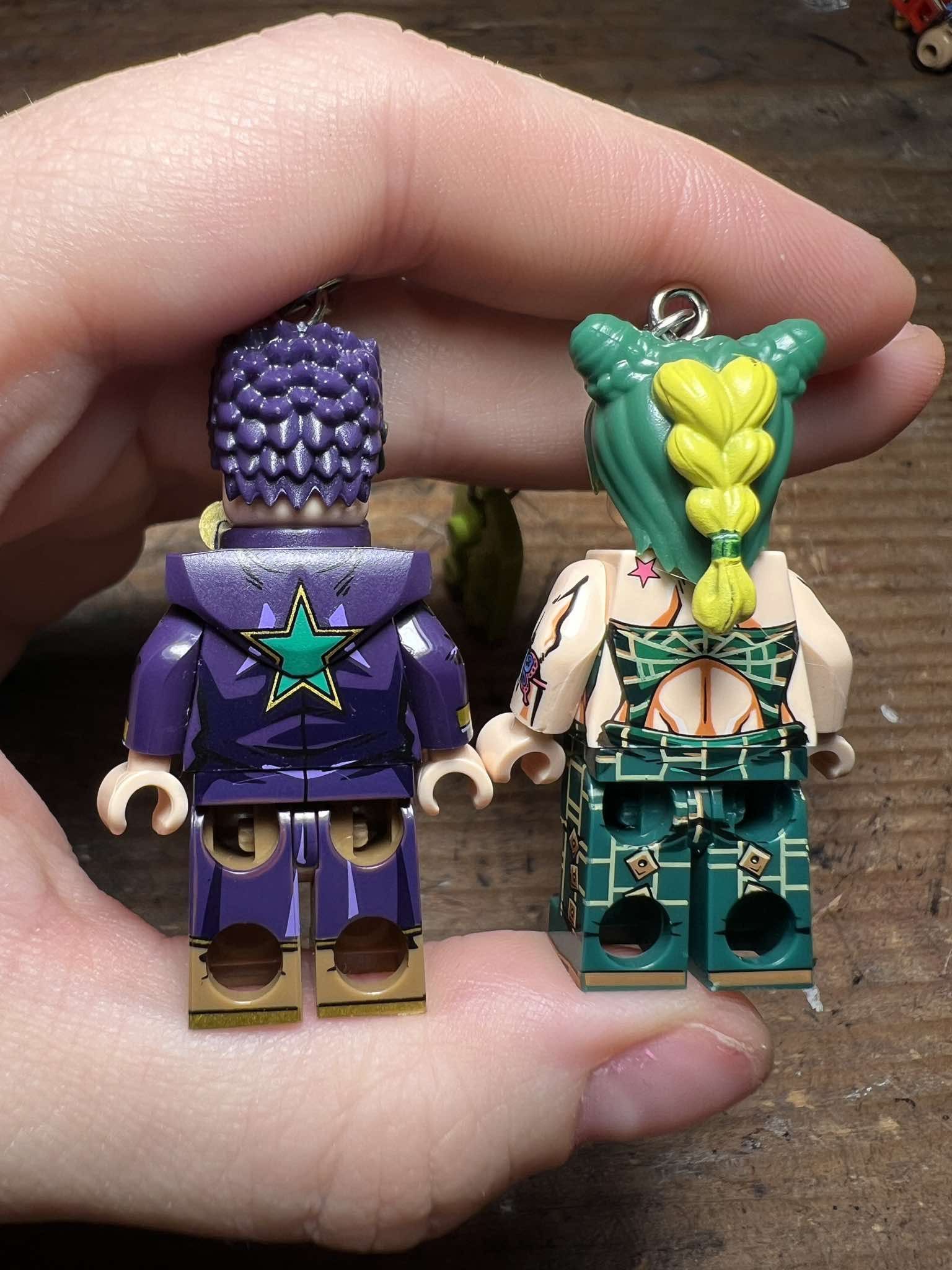 Anime Jojo Jolyne Jotaro anime mini figurine keychain keyring Size ONE SIZE - 7 Thumbnail