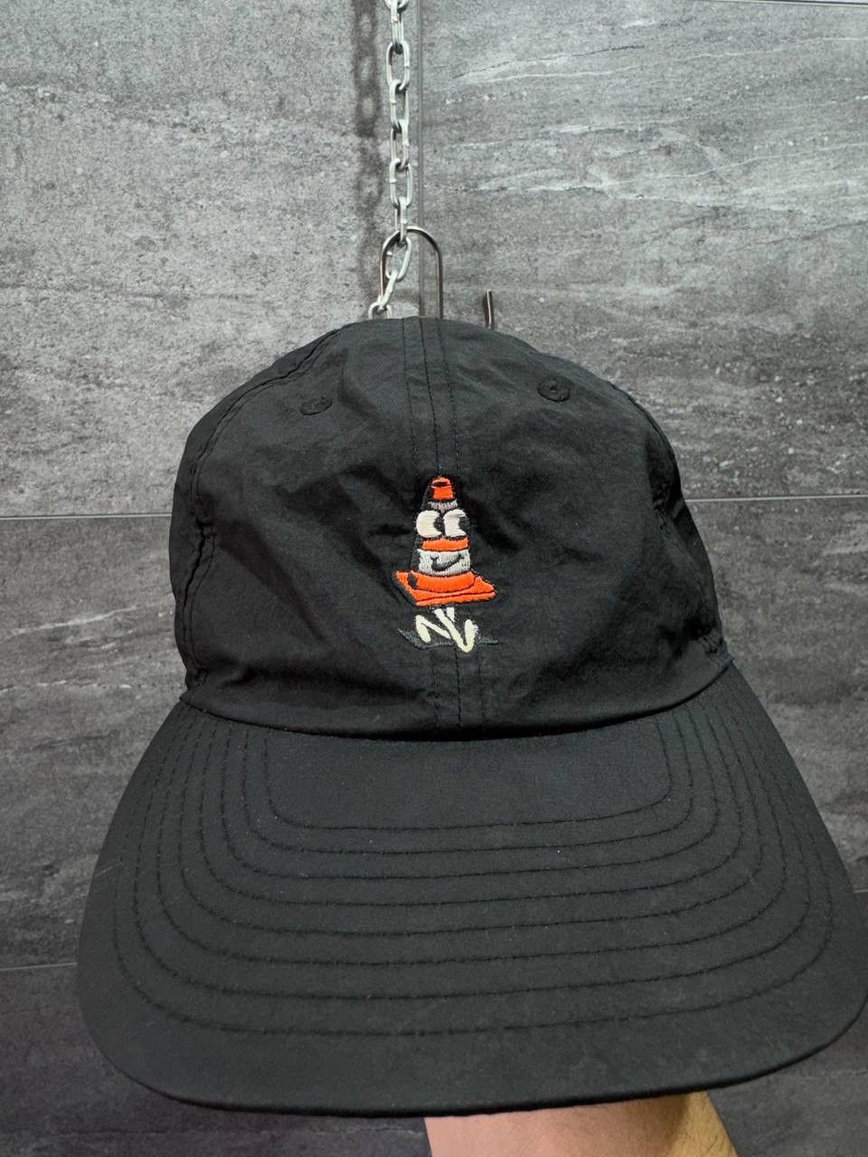 Vintage Nike SB Flatbill Cone Hat Black Nylon Unisex Adjustable Size ONE SIZE - 1 Thumbnail