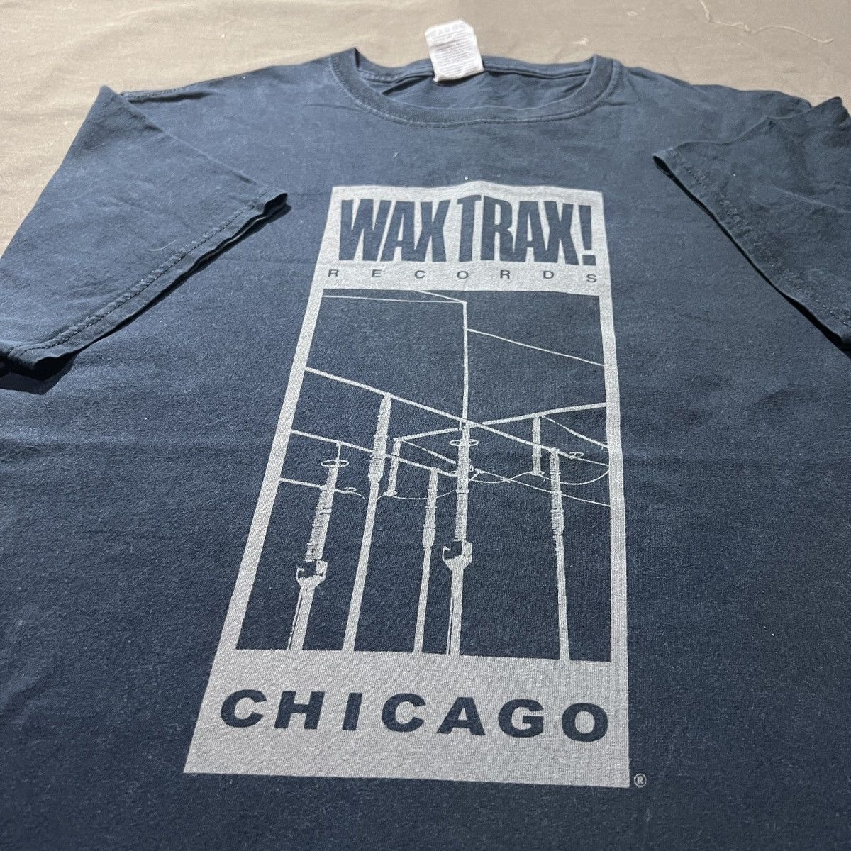Band Tees Vintage Y2K Wax Trax! Industrial Electronic Tee Faded Size US M / EU 48-50 / 2 - 1 Thumbnail