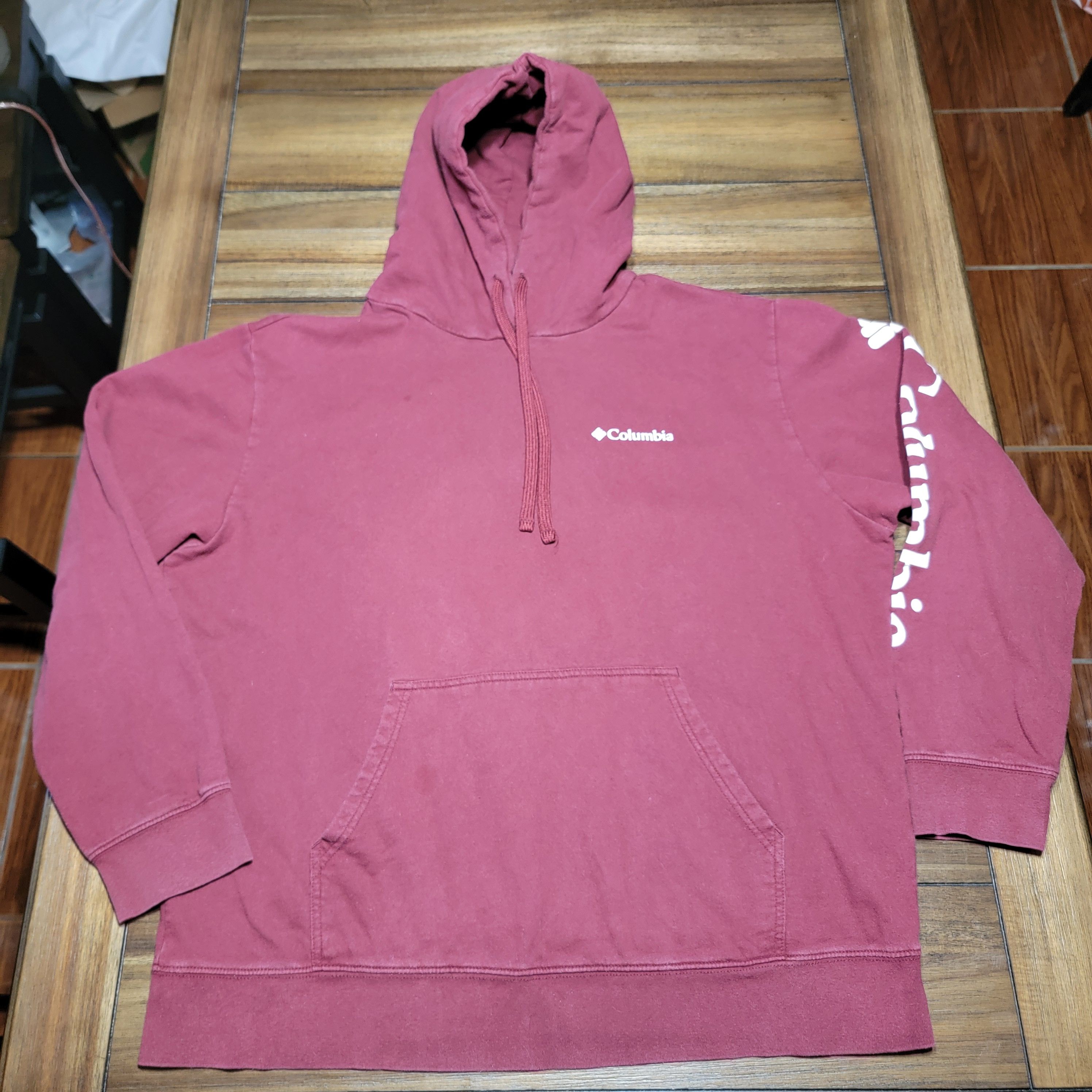 Columbia Columbia LS Burgundy Unisex Hoodie - Size XL Size US XL / EU 56 / 4 - 1 Thumbnail
