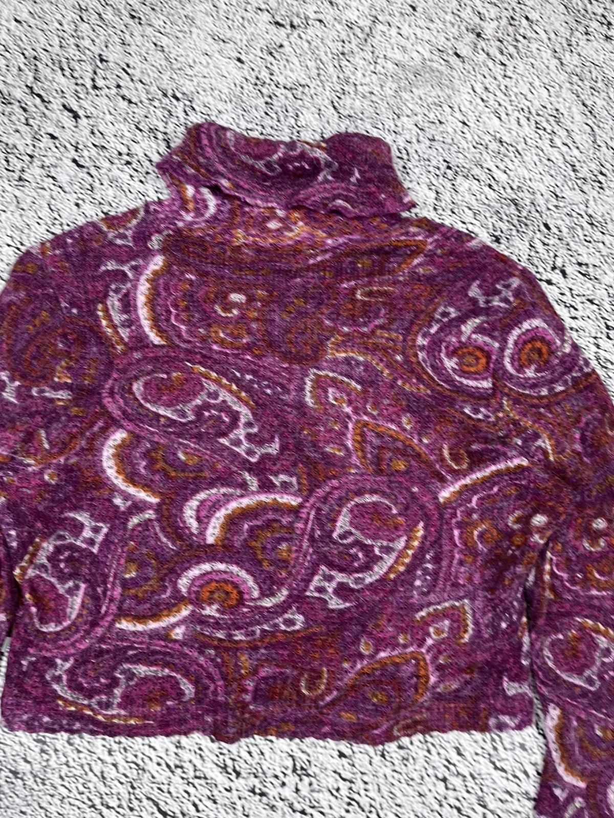 Japanese Brand Vintage Knit Abstract Cropped Turtleneck Top size M Size M / US 6-8 / IT 42-44 - 10 Thumbnail