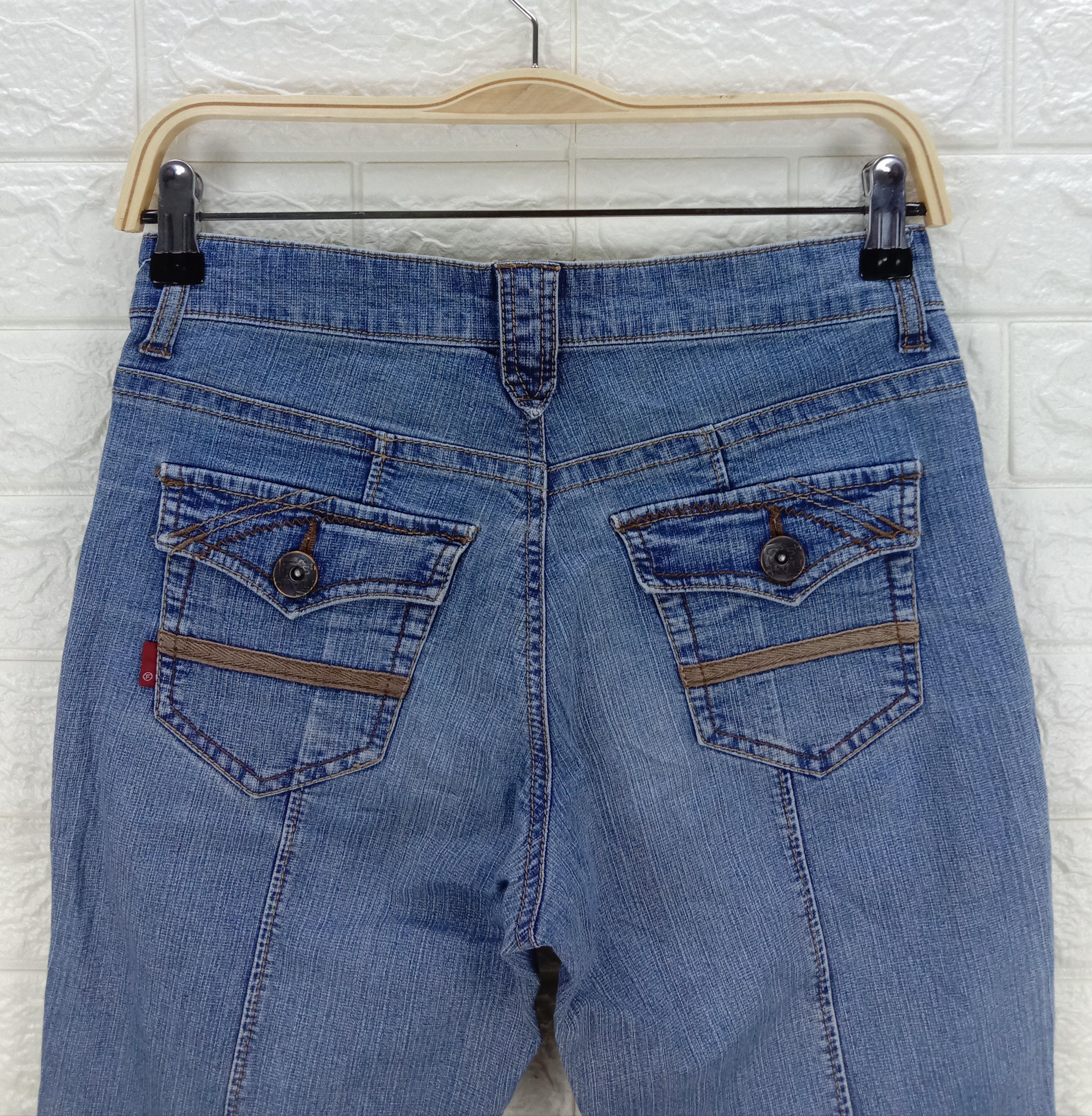 Japanese Brand Vintage Japanese Bush Flare Jeans Bell Bottom Denim Size 28" / US 6 / IT 42 - 6 Thumbnail
