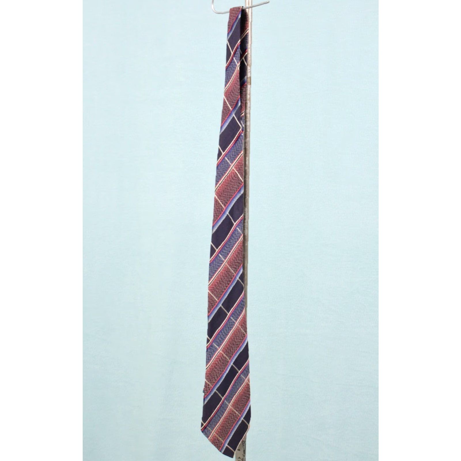 Haband VTG Haband 30s Tie Necktie Men’s Plaid Blue Red 1930s Rayon Size ONE SIZE - 4 Thumbnail
