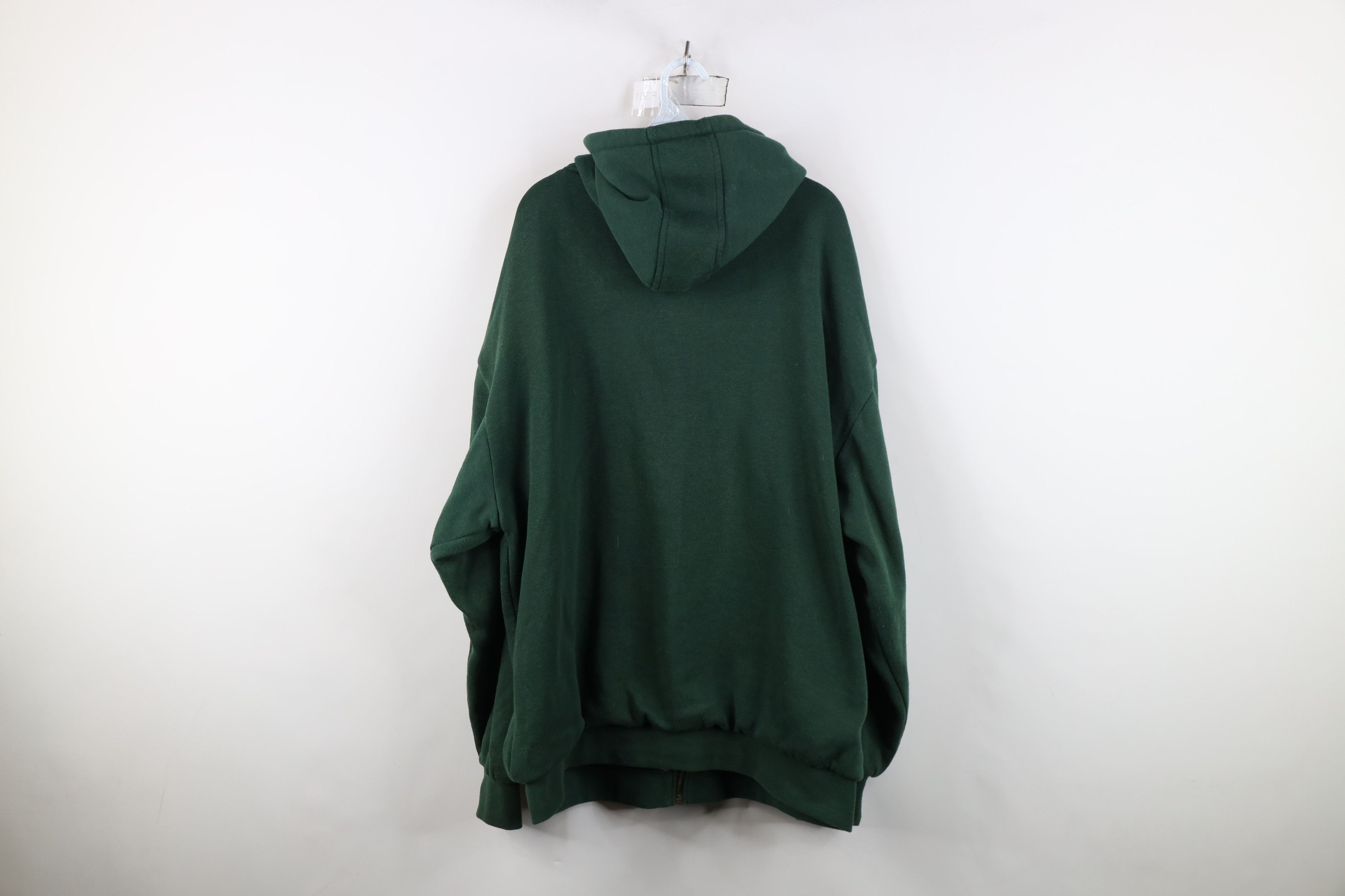 Vintage Vintage 90s Streetwear Waffle Knit Lined Blank Hoodie Size US XXL / EU 58 / 5 - 12 Thumbnail