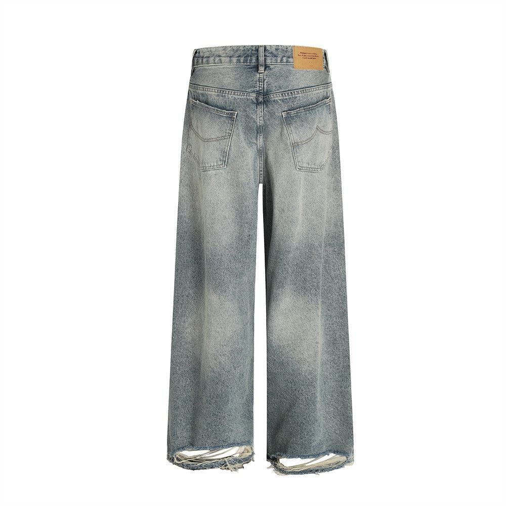 Japanese Brand × Jean Retro punk heavy distressed washed gradient jeans Size US 32 / EU 48 - 3 Thumbnail