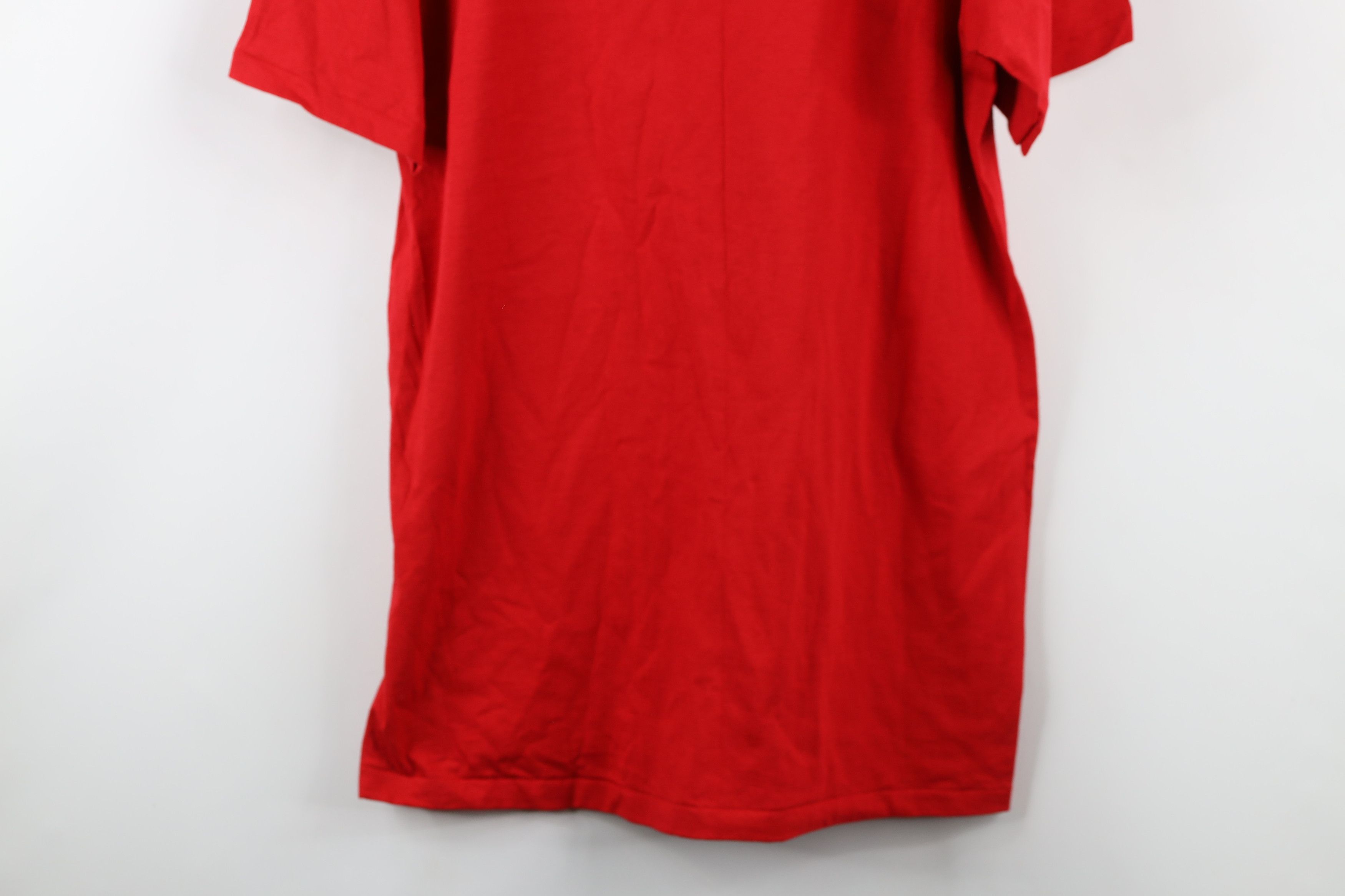 Vintage Vintage 90s Streetwear Heavyweight Cotton T-Shirt Red USA Size US L / EU 52-54 / 3 - 11 Thumbnail