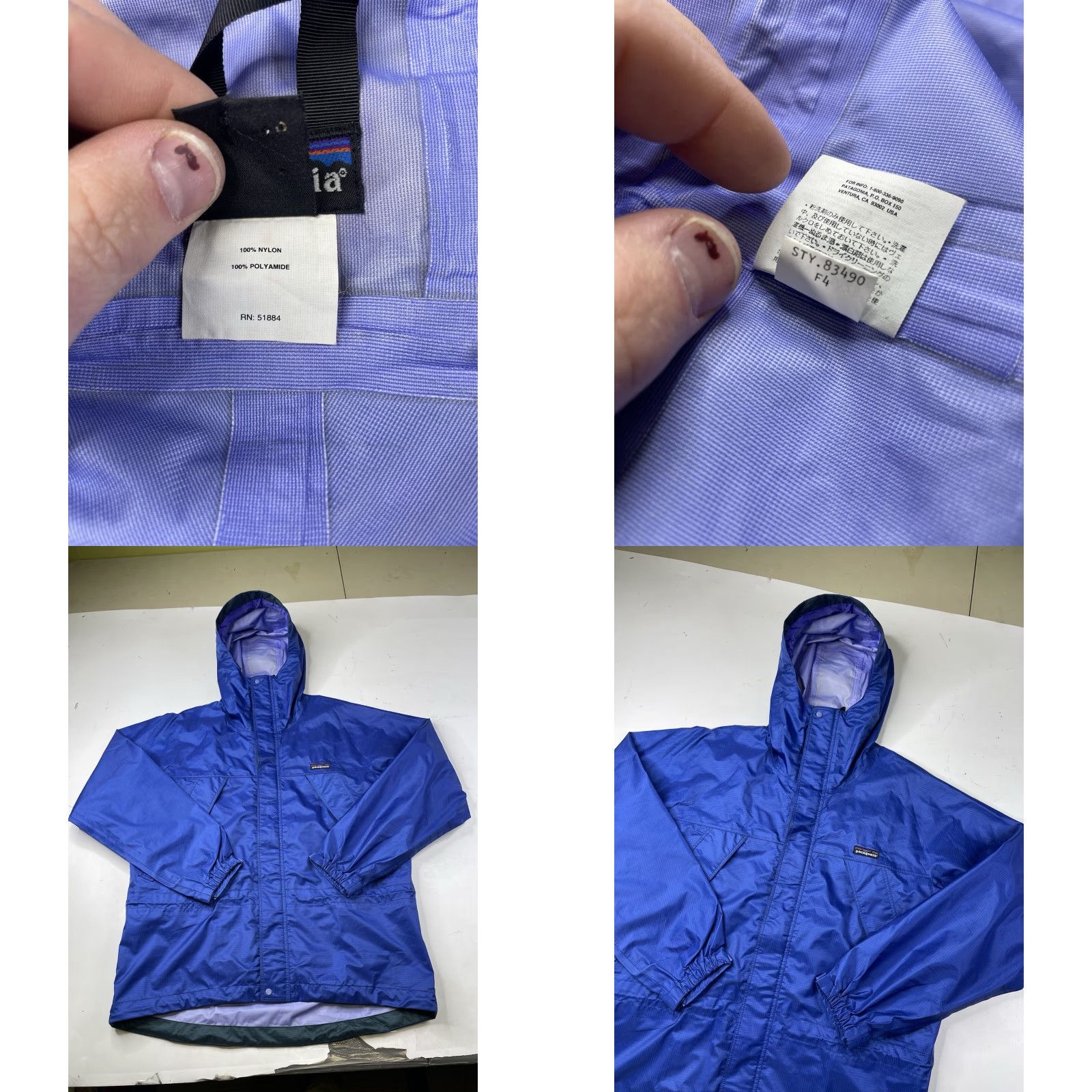 Patagonia VINTAGE Patagonia Super Pluma Gridman Jacket Pants Set 83490 Mens Medium Blue Nylon Full Zip Rain Coat 90s Outdoor Hiking Regular Mens Size US 31 - 9 Thumbnail