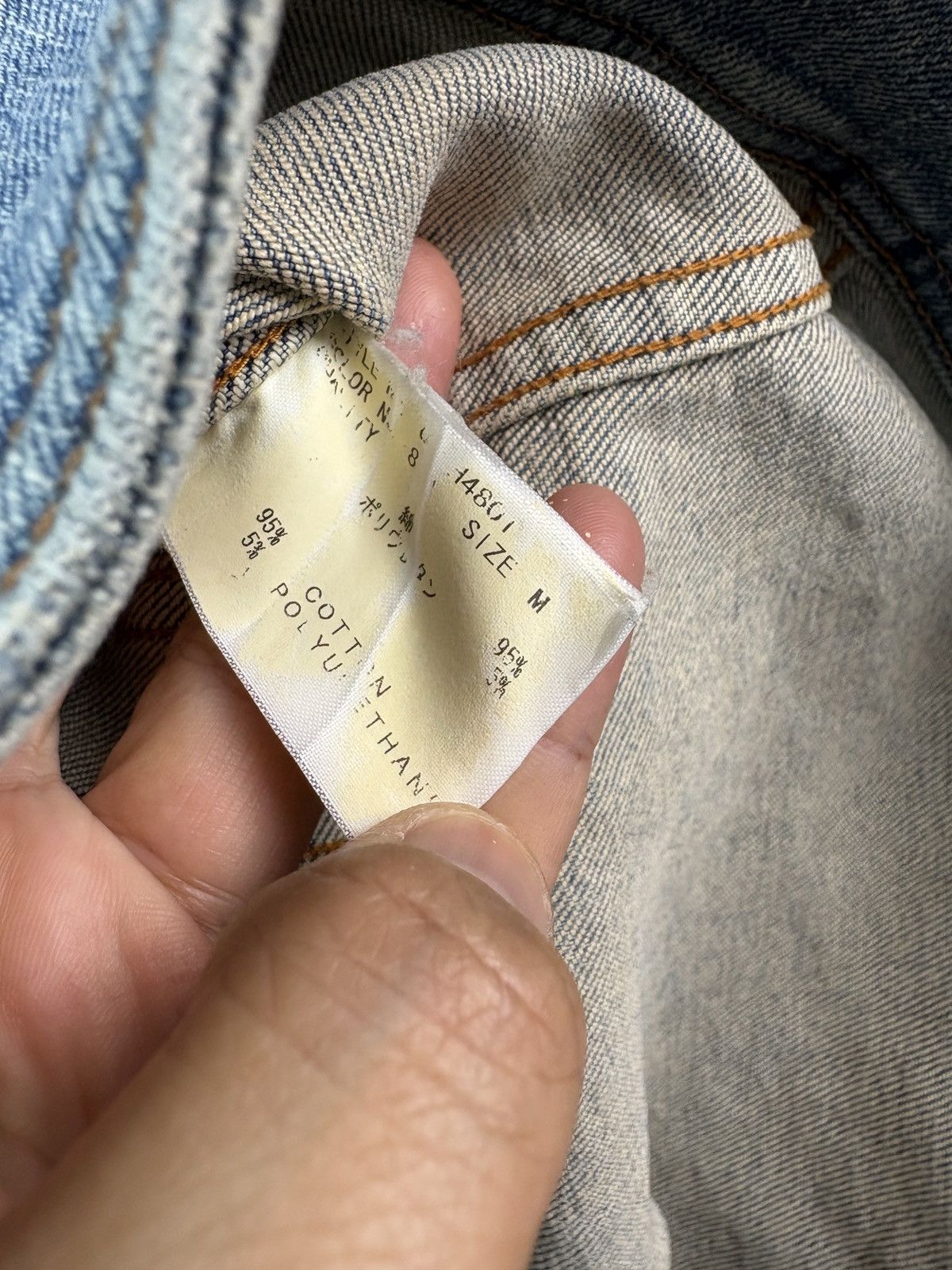 Japanese Brand Vintage japanese rider denim jacket faded wash motorsport Size US M / EU 48-50 / 2 - 5 Thumbnail