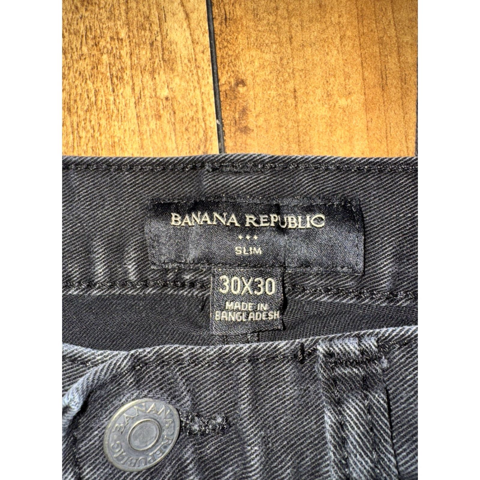 Banana Republic Banana Republic Jeans Slim Black 30x27 Mens Denim Slimming Skinny Size US 30 / EU 46 - 4 Thumbnail