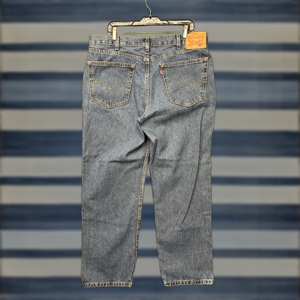 Levi's VINTAGE Levi's 550 Jeans Mens 38x29 Relaxed Fit Tapered Dark Wash Denim Workwear Blue 80s 90s Grunge Retro Classic Levi's Mens Jeans Size US 38 / EU 54 - 1 Thumbnail