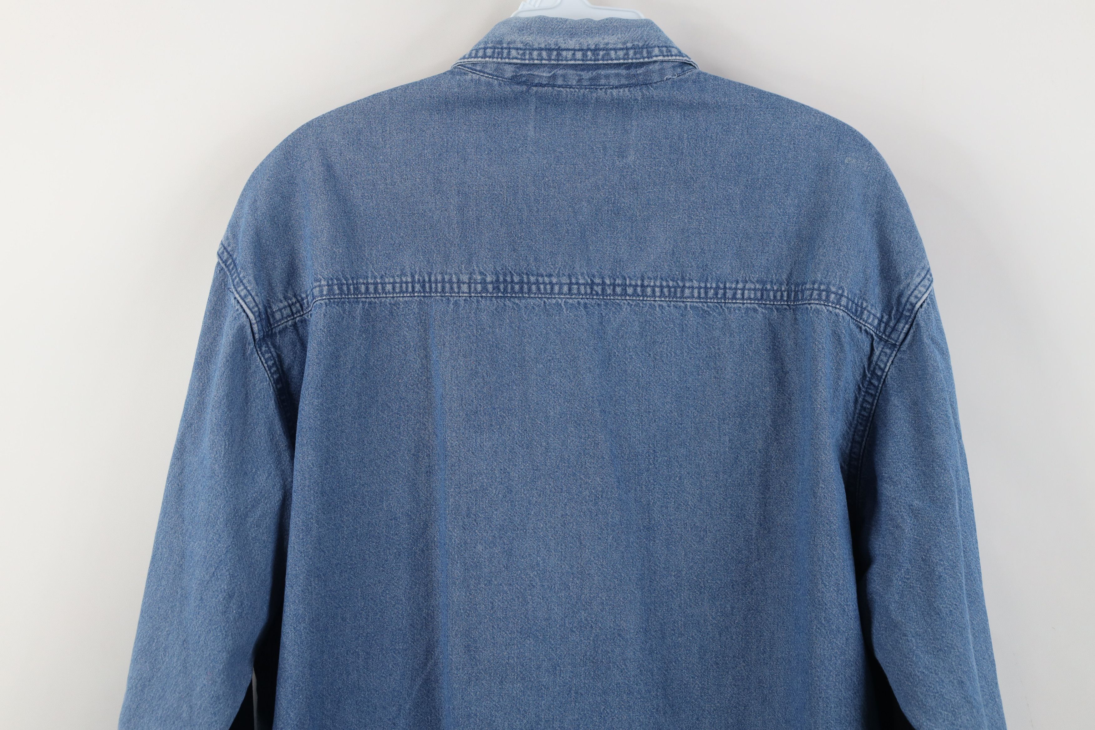 Vintage Vintage 90s Streetwear Great Land Denim Button Down Shirt Size US M / EU 48-50 / 2 - 13 Thumbnail