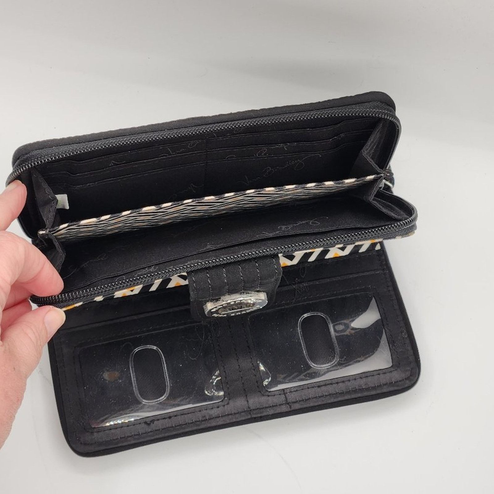 Vera Bradley RFID Turnlock Wallet - Quilted Black - Vera Bradley Size ONE SIZE - 4 Thumbnail