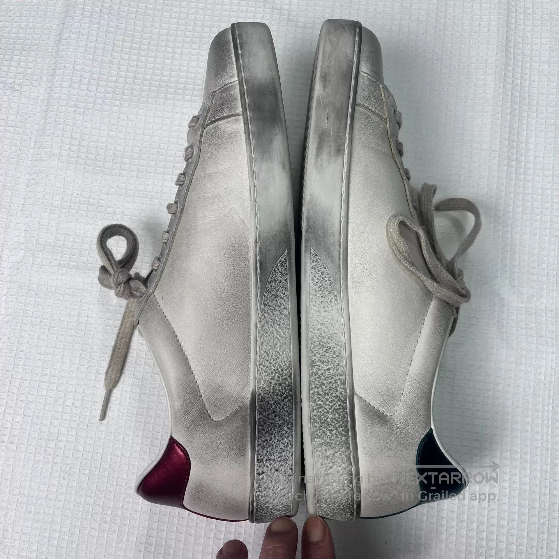 Gucci Gucci White Dirty Style Sneakers. Size US 9.5 / EU 42-43 - 4 Thumbnail