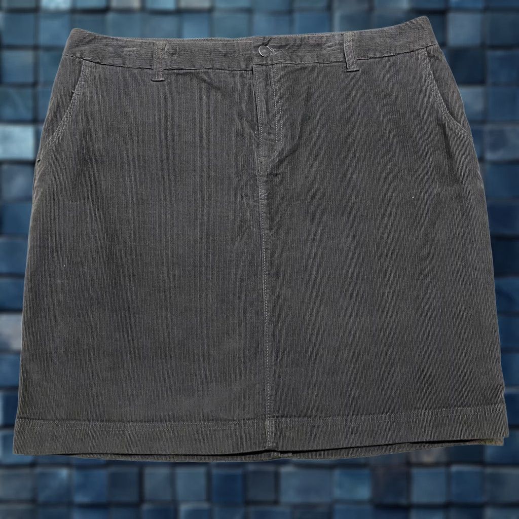 Eddie Bauer Eddie Bauer Skirt Womens 18 Plus Gray Corduroy Pencil Straight Pockets Size 40" / US 18 - 1 Thumbnail