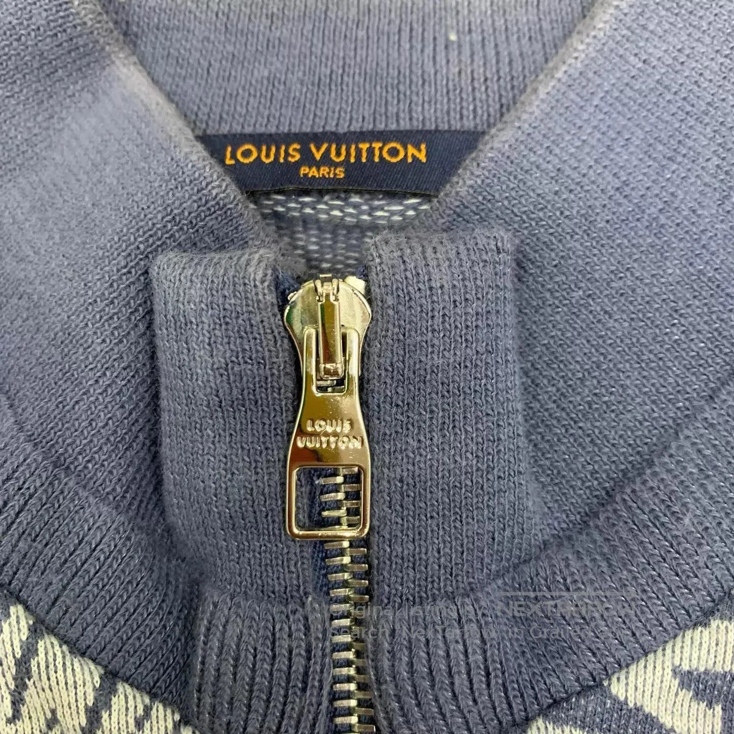 Louis Vuitton Blue Graphic Print Half-Zip Sweatshirt XXL. Size US XXL / EU 58 / 5 - 8 Thumbnail